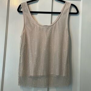 NWOT Anthropologie/Sunday in Brooklyn sparkle mesh tank top. Size small.